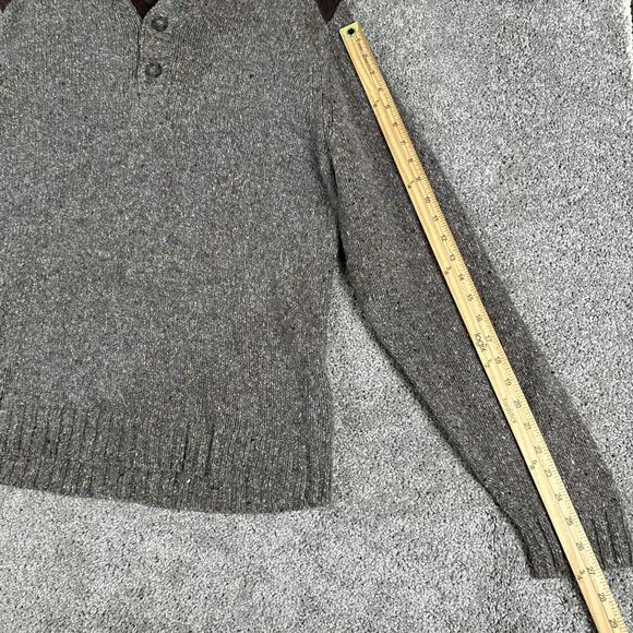 Eddie Bauer Sweater Men L Tight Knit Earth Tone Commando Wool Blend Pullover - Picture 13 of 16